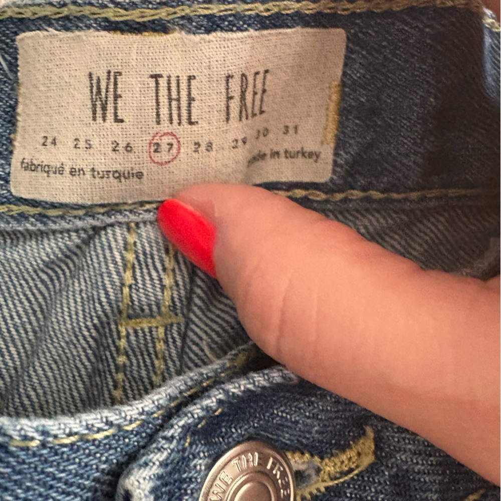 We the Free Women’s Straight Leg Distressed Cotton Crop Fray Size 25 - Picture 6 of 8